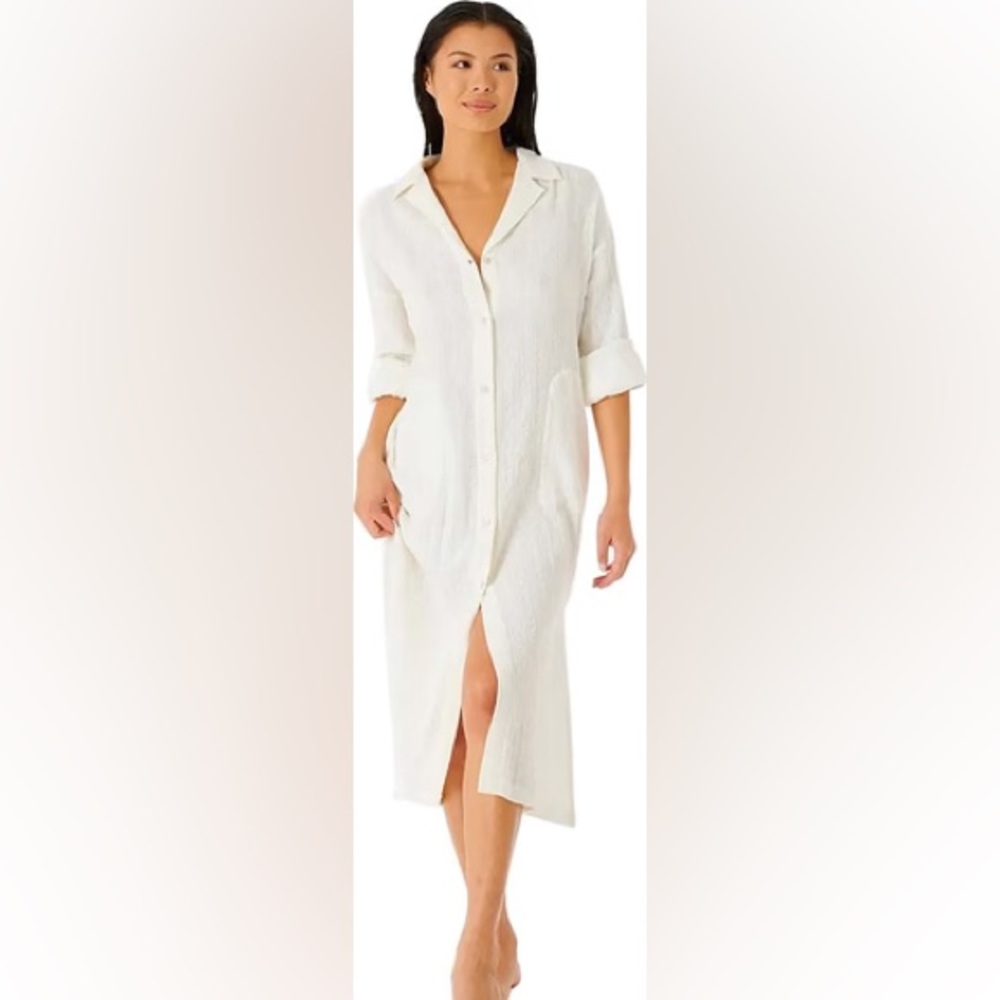 Rip Curl Cream Norah Shirt Dress